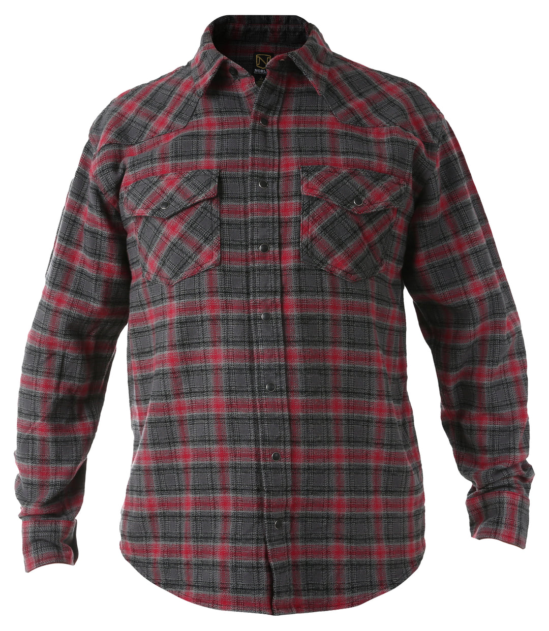 Wolf Grey / Red Plaid