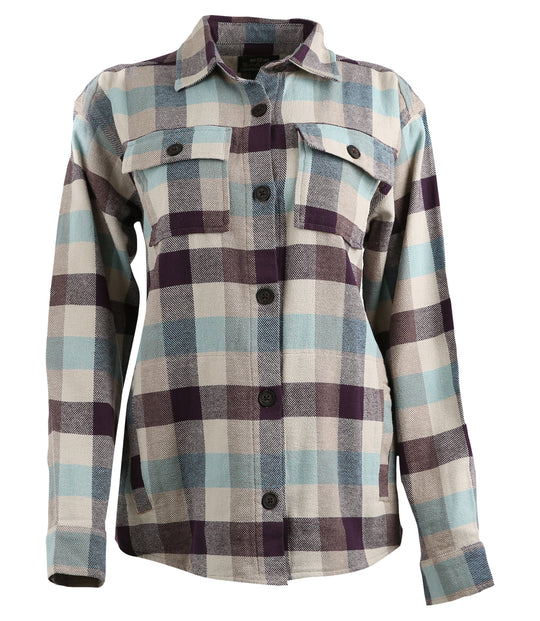 Eggplant / Khaki Plaid