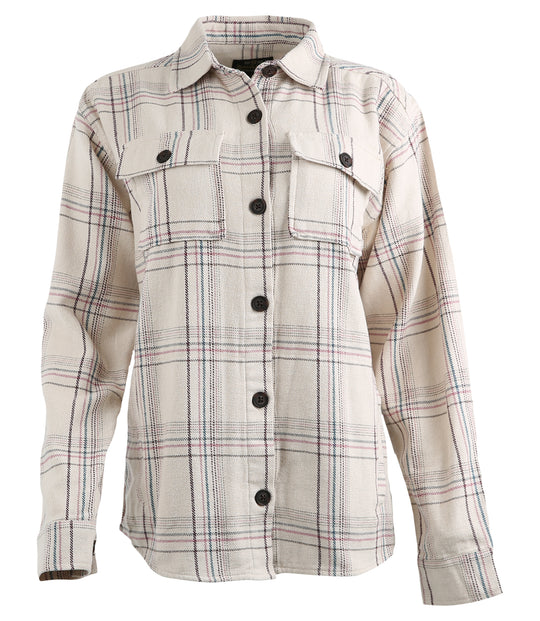 Oatmeal / Beet Plaid