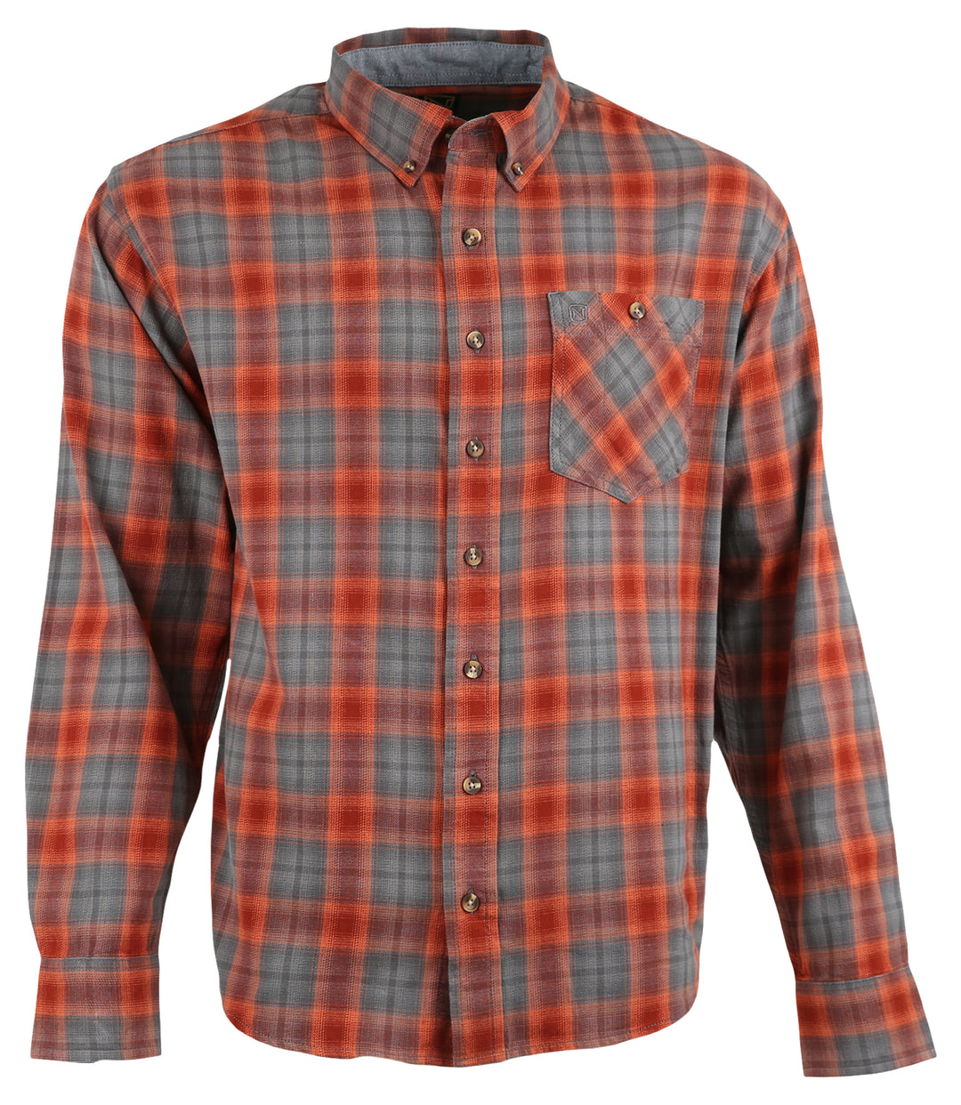 Rust / Gray Plaid