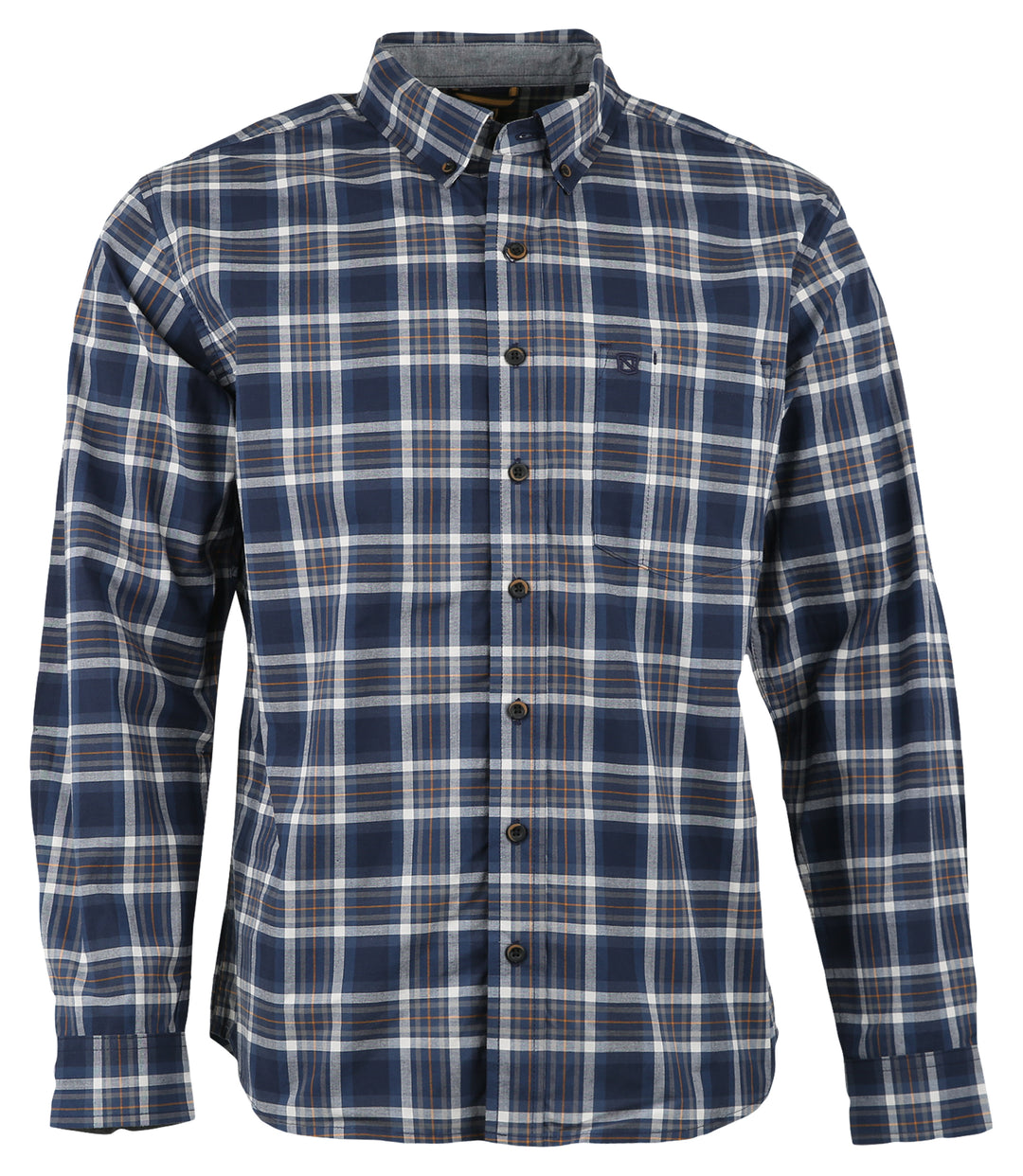 Navy / Amber Plaid