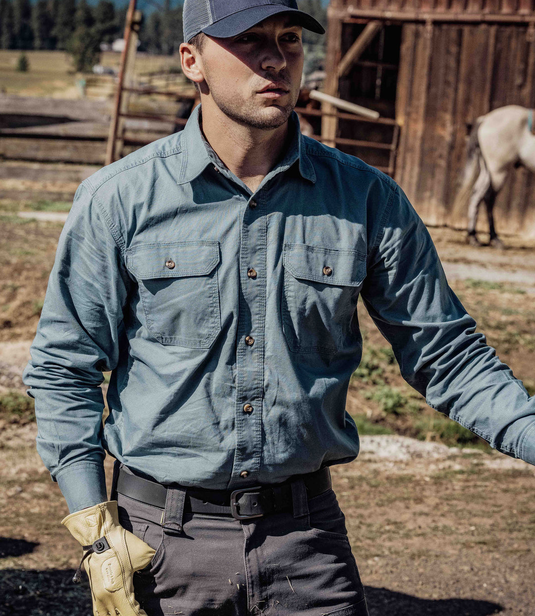 Men's Long Sleeve Weathered Work Shirt Men's Long Sleeve Weathered Work Shirt