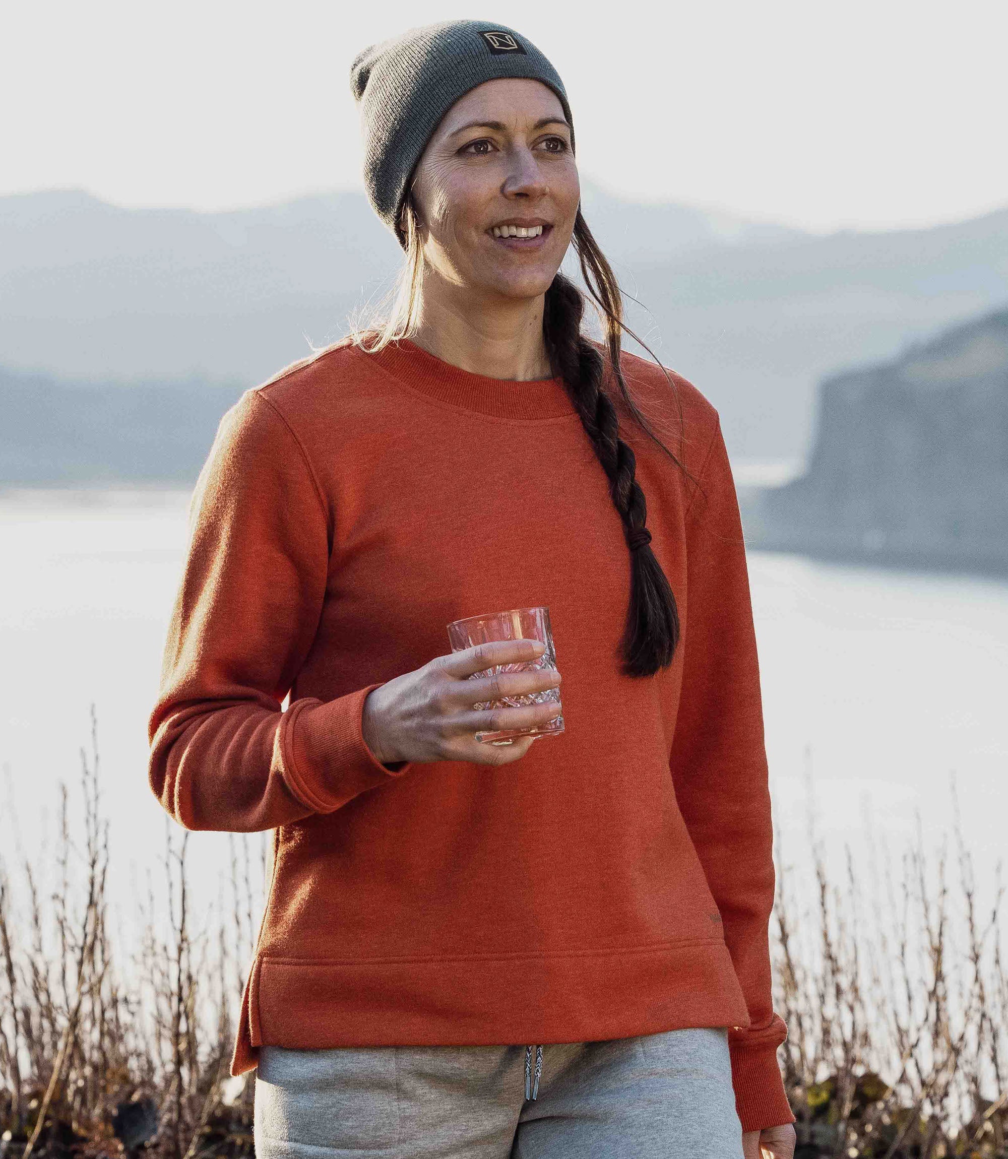 Manteau matelassé bicolore pour femmes en Rouge