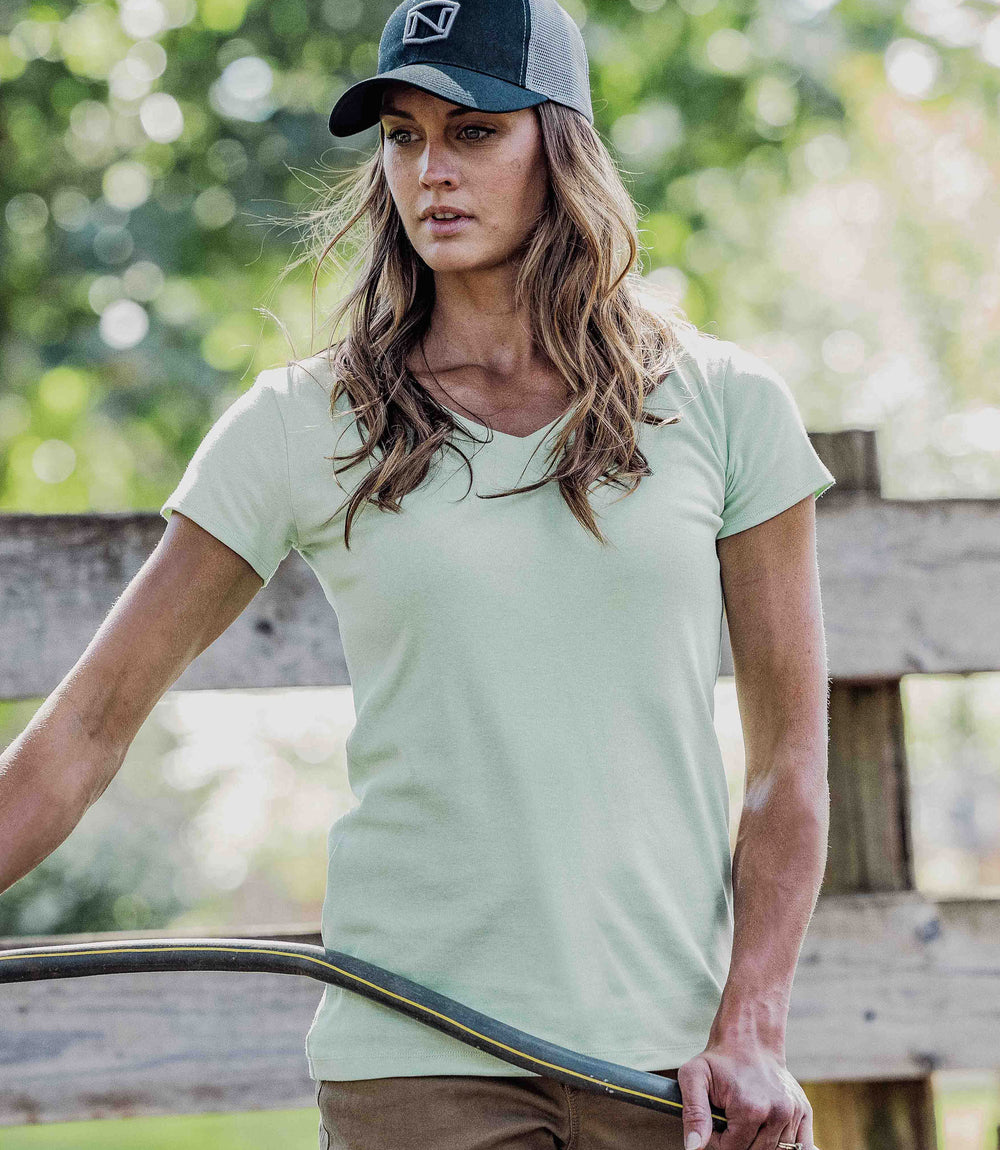 Women's Tug-Free™ Printed V-Neck