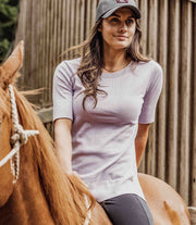 Noble Outfitters Tug-Free™ Elbow Length Sleeve Top