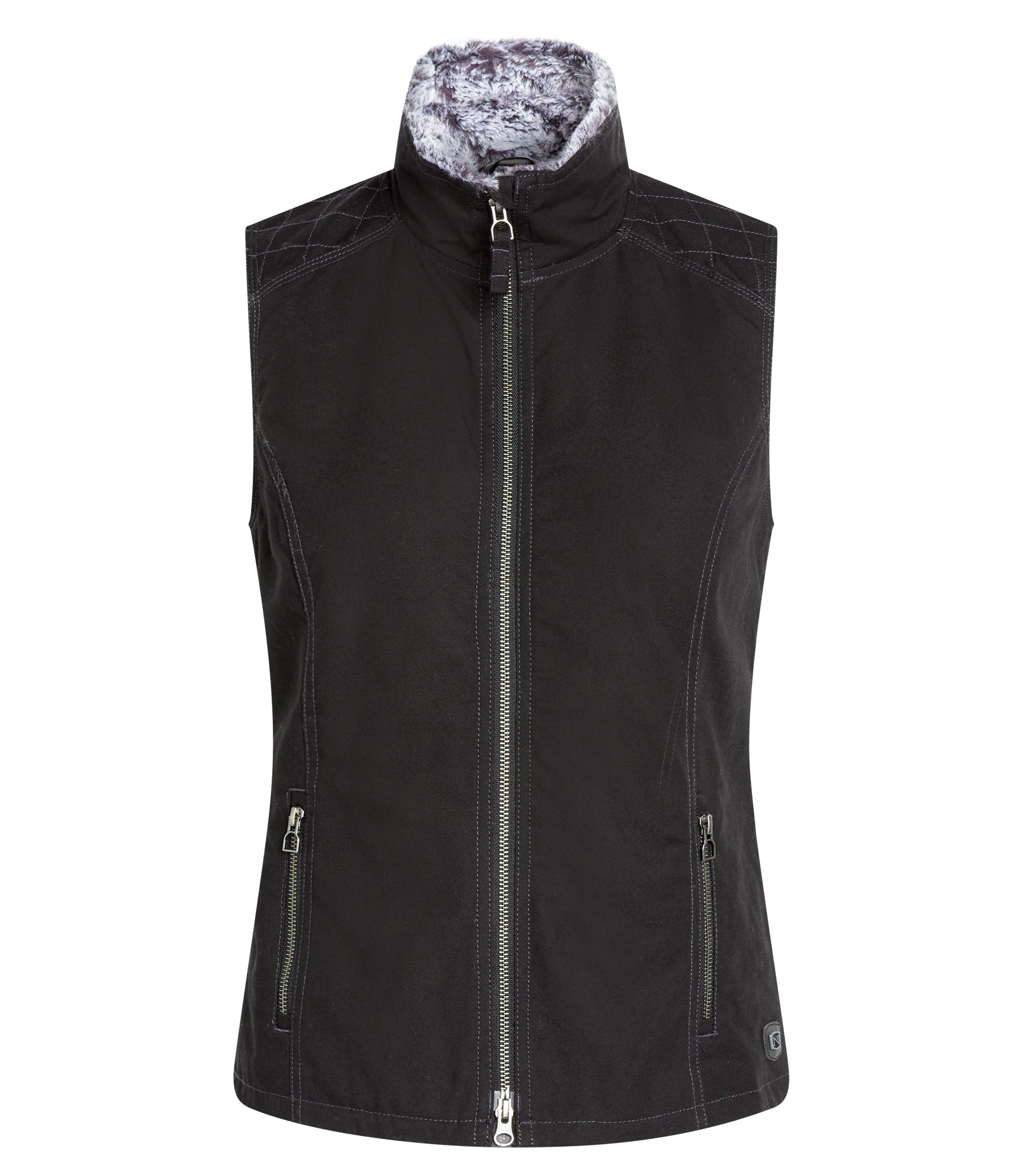 Fur lined vest women's hot sale