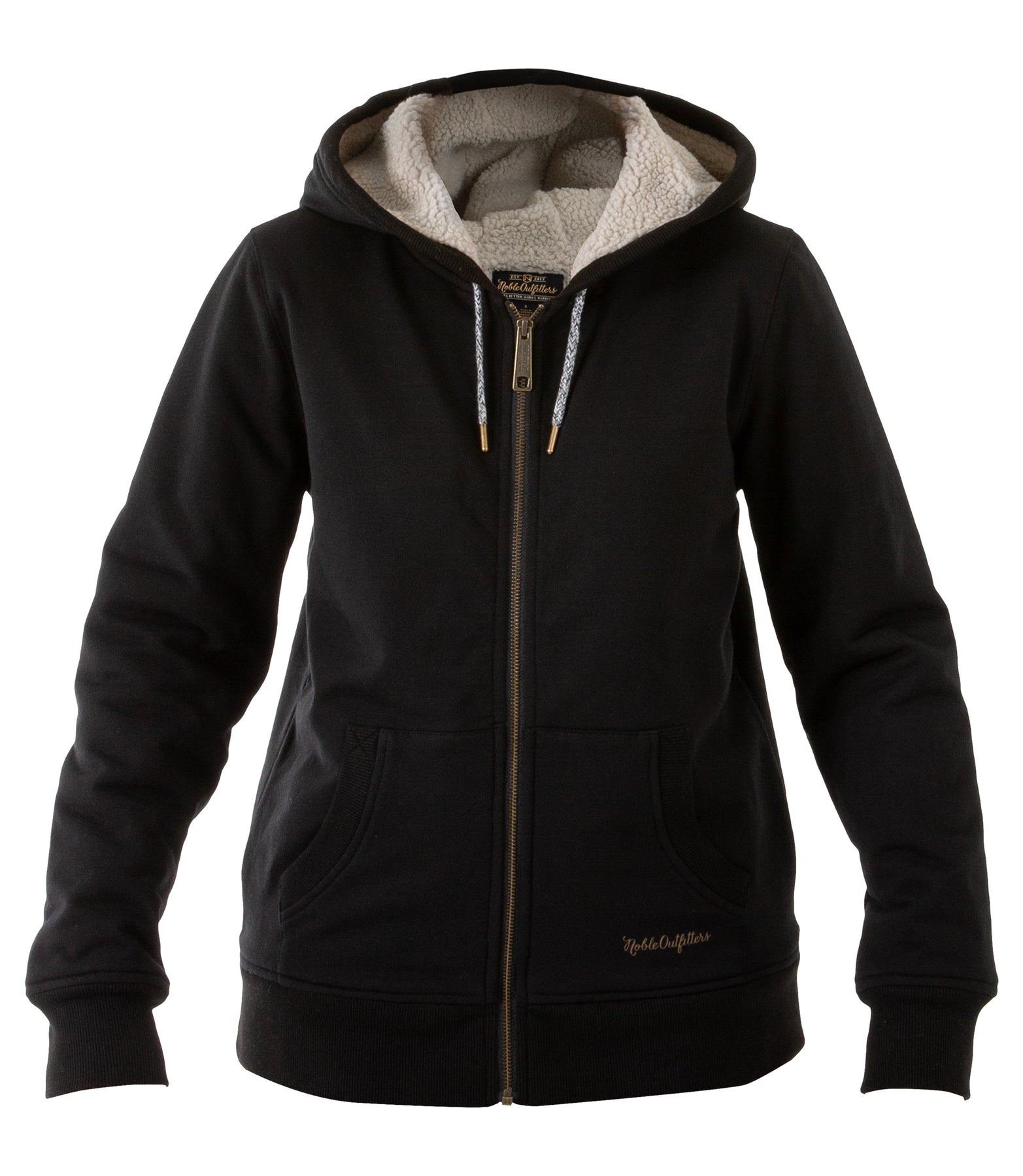 Women's Sherpa Lined Full Zip Hoodie – Noble Outfitters