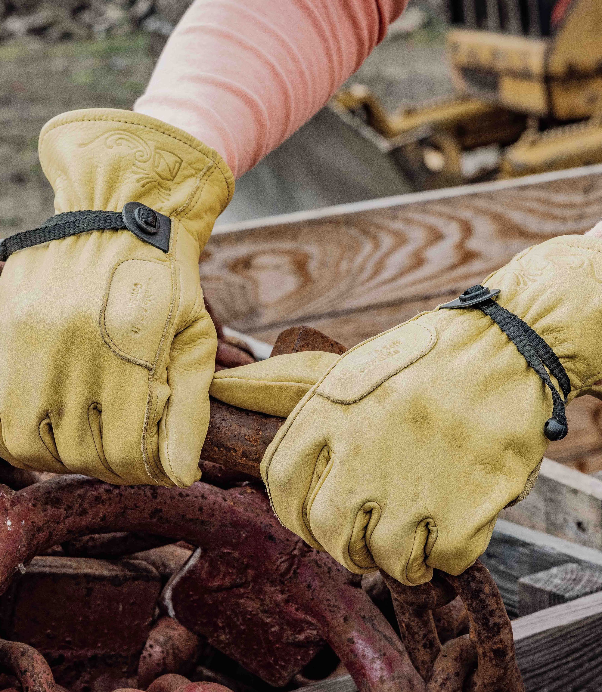 SPECIAL ゆう　MAISON Hand Abe Honest | 463 - Gloves Palm Leather Cowhide Suede Yellow G-1 牛革 Rub-Off ジャケット・アウター