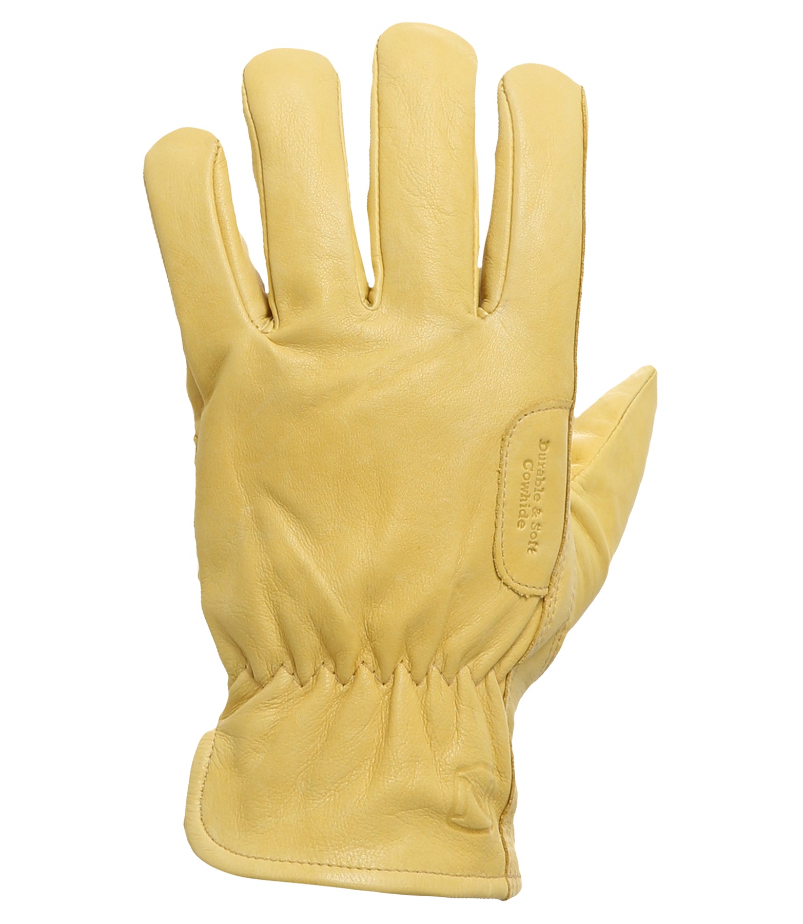 Fleece lined leather work gloves top