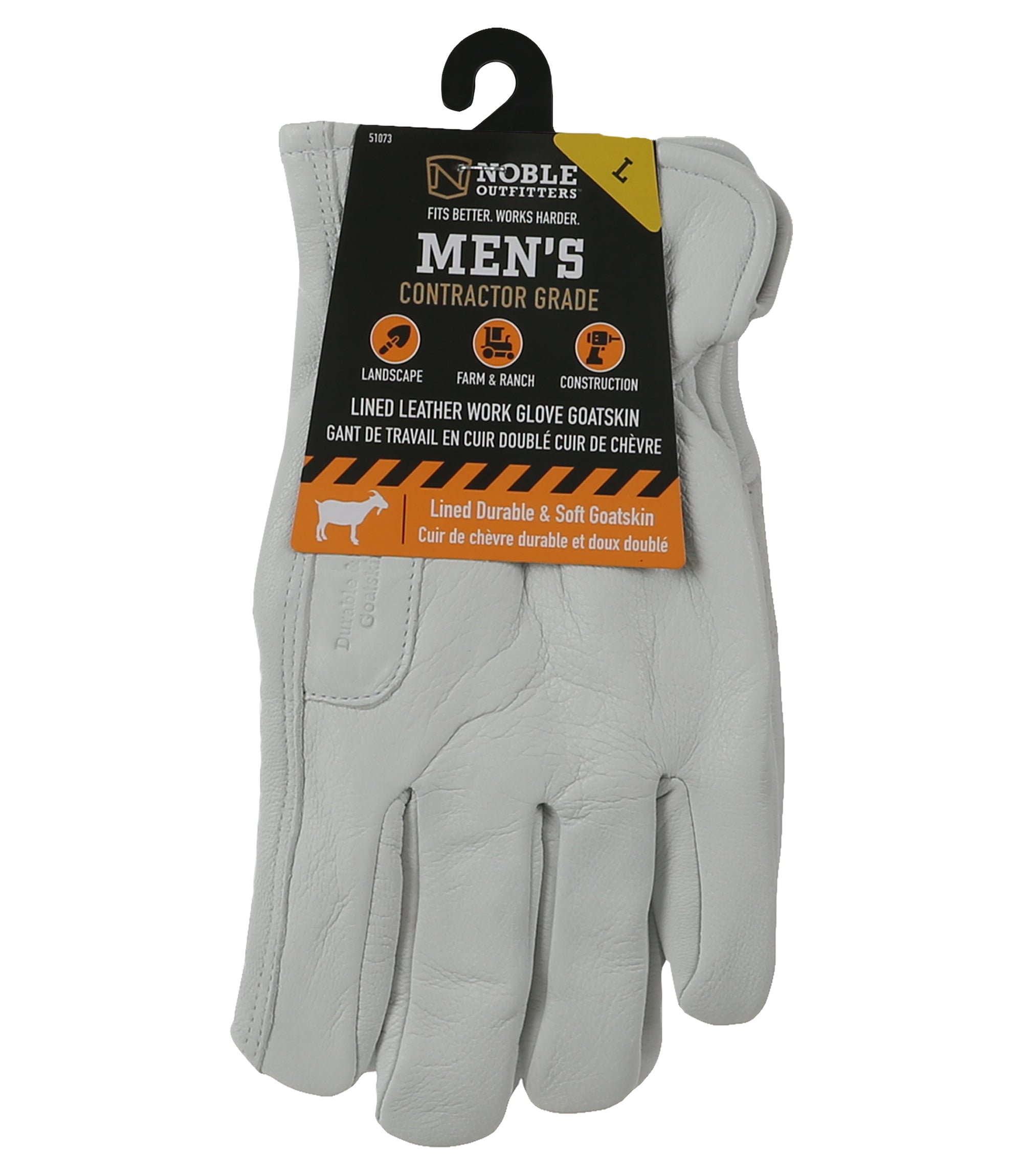 Men's Fleece Lined Leather Work Glove – Goatskin – Noble Outfitters
