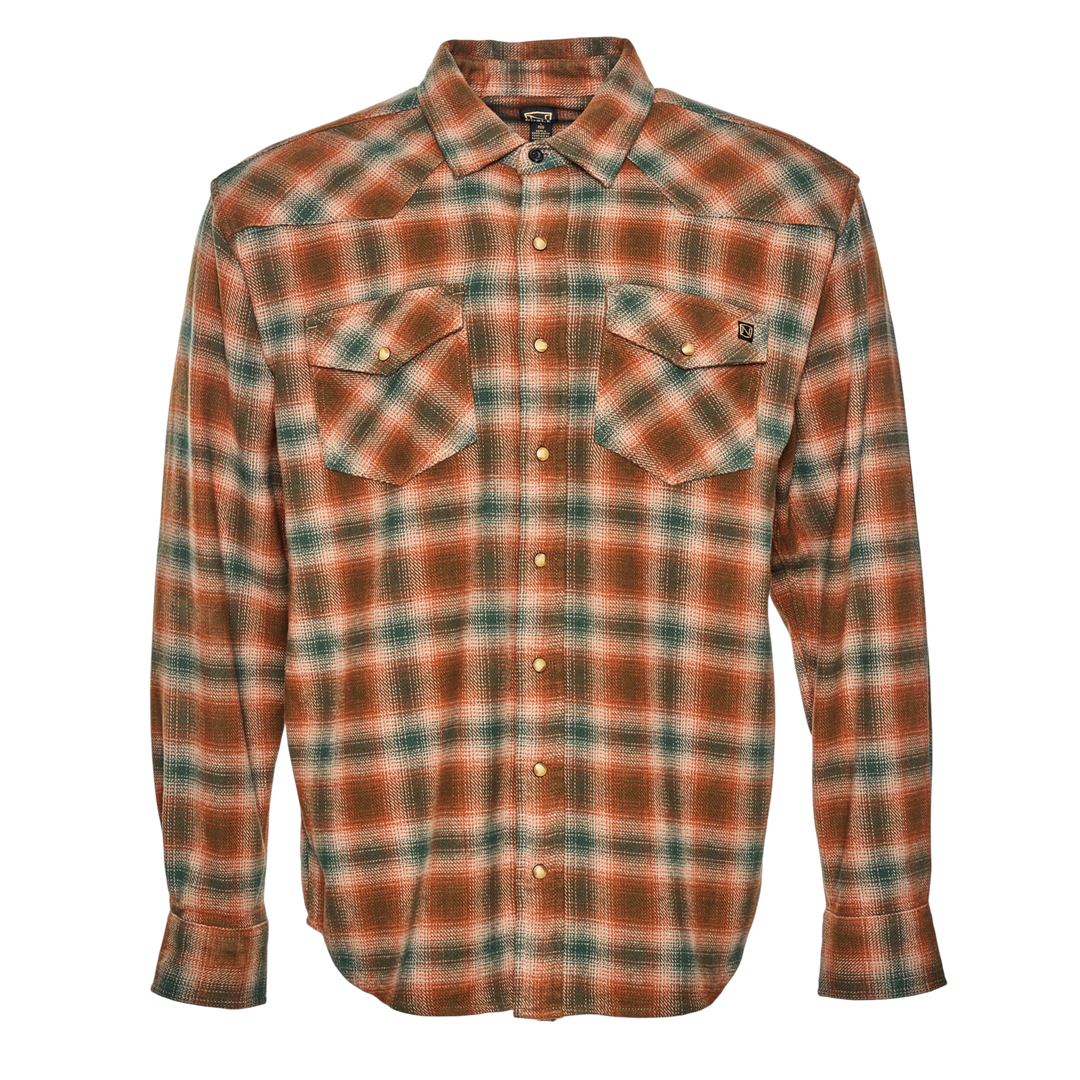 Brawny Snap Front Flannel Shirt