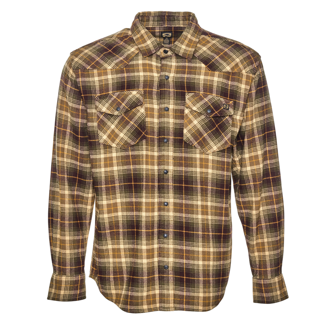 Brawny Snap Front Flannel Shirt