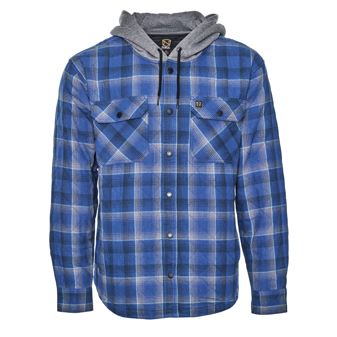 Insulated Hooded Snap Shirt Jacket