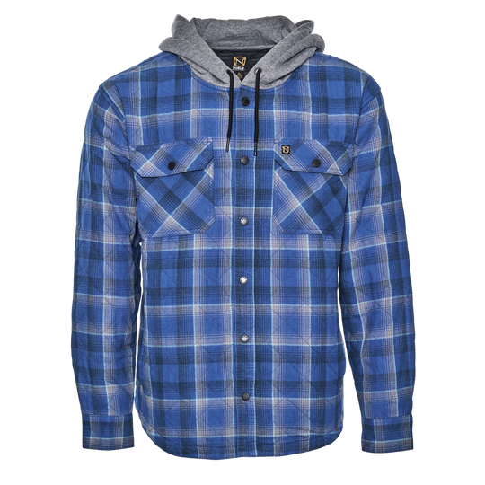 Insulated Hooded Snap Shirt Jacket
