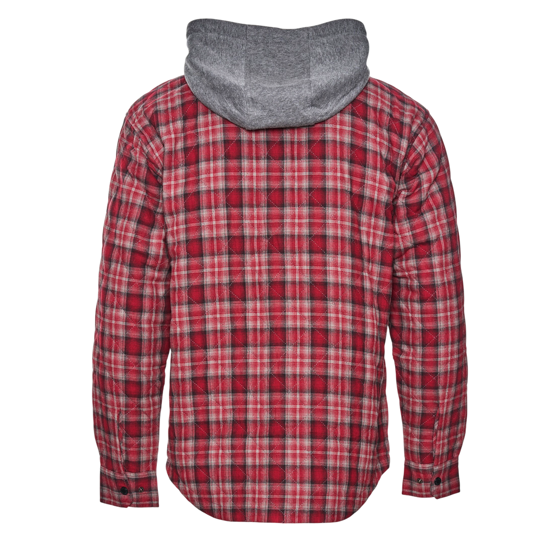 Insulated Hooded Snap Shirt Jacket