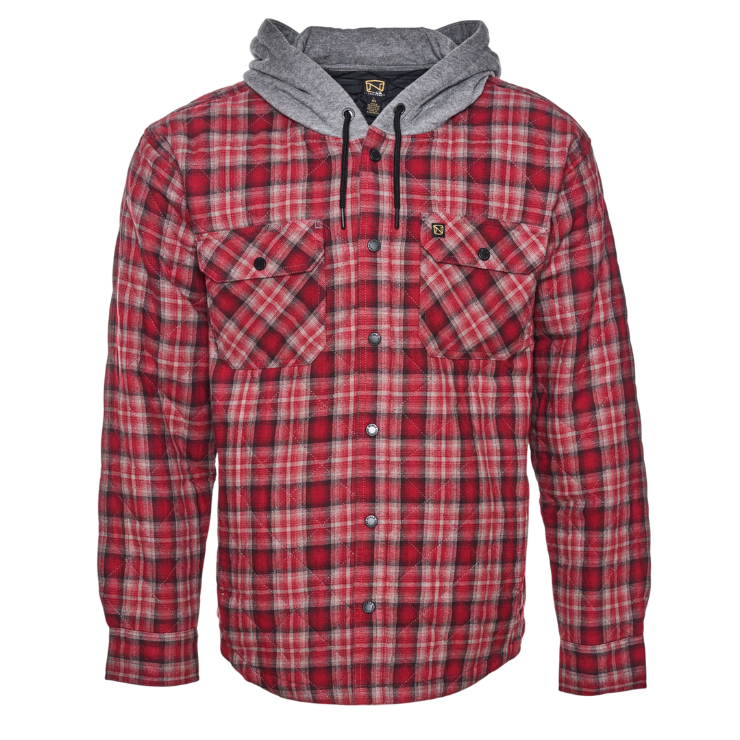 Insulated Hooded Snap Shirt Jacket