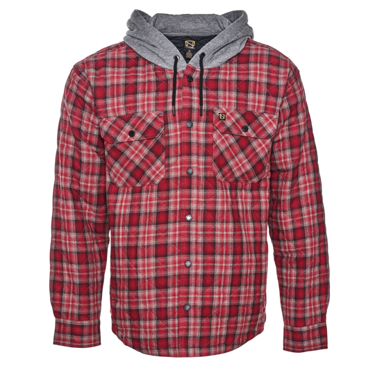 Insulated Hooded Snap Shirt Jacket