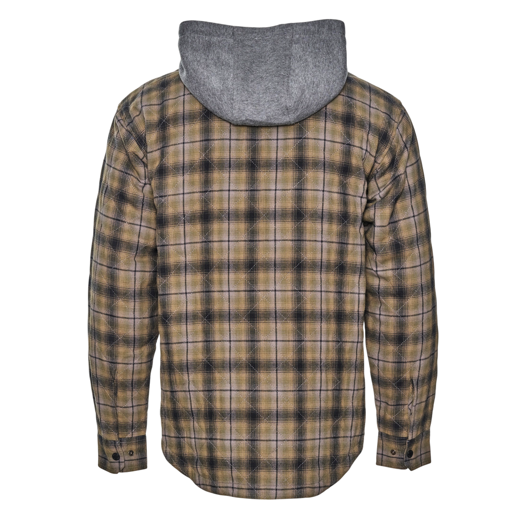 Insulated Hooded Snap Shirt Jacket