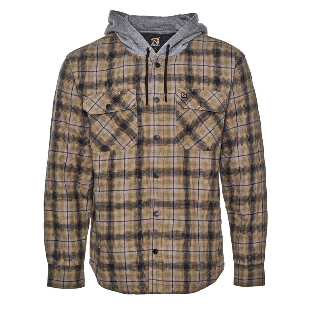 Insulated Hooded Snap Shirt Jacket