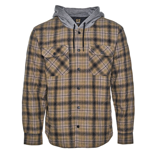 Insulated Hooded Snap Shirt Jacket