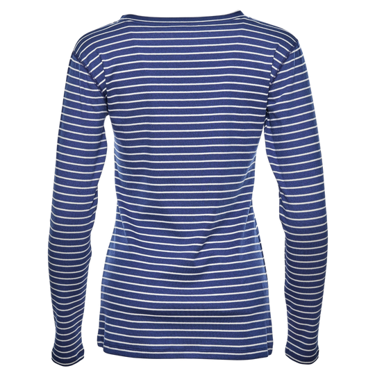Tug-Free™ Long Sleeve Striped Crew