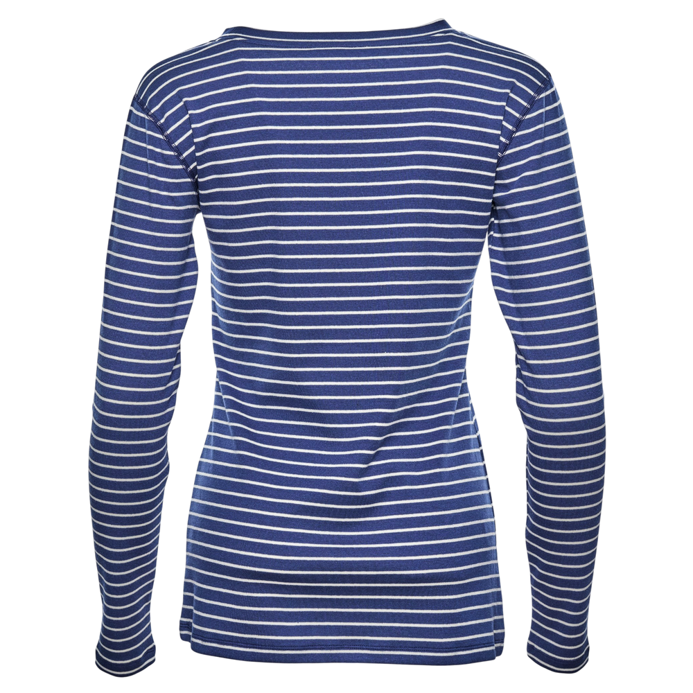 Tug-Free™ Long Sleeve Striped Crew