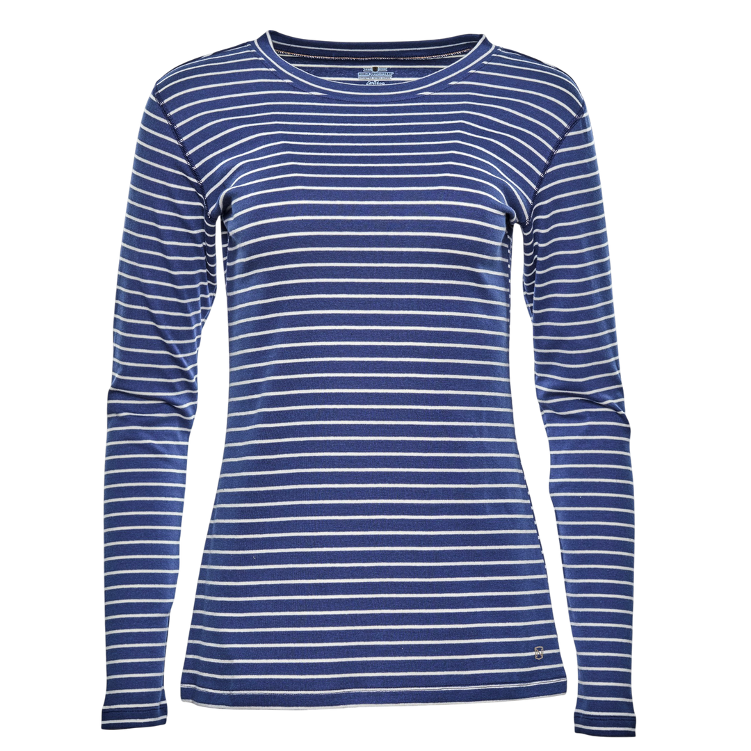 Tug-Free™ Long Sleeve Striped Crew