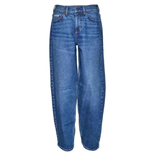 Denim 5-Pocket Barrel Leg Jean