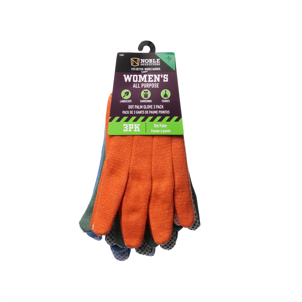 gardening gloves multi pack Women's Noble Outfitters® Women's Dot Palm Glove – 3pk