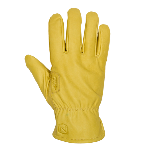 Men's Lined Water Resistant Leather Cowhide Work Glove