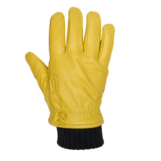 Men's Lined Water Resistant Cuffed Leather Cowhide Work Glove
