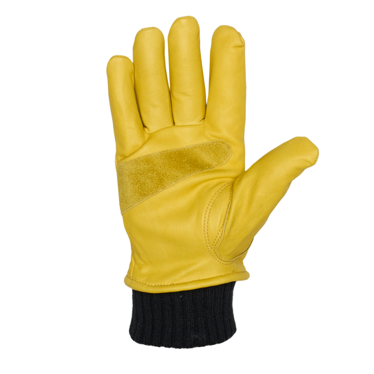 Men's Lined Water Resistant Cuffed Leather Cowhide Work Glove
