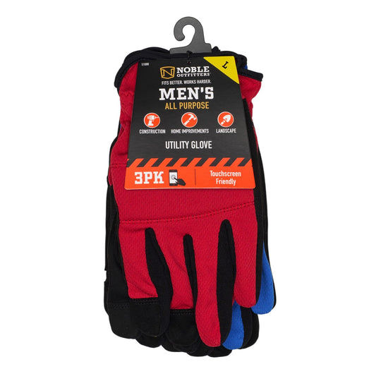 Men's Touchscreen Utility Glove 3 Pack