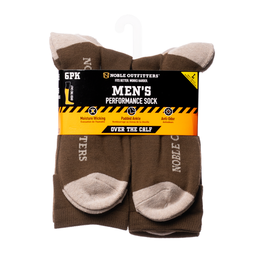Men’s Noble Outfitters® Performance Over the Calf Sock – 6 pack