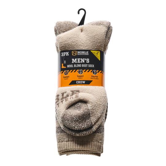 Men's Wool Blend Crew Sock – 3 Pack