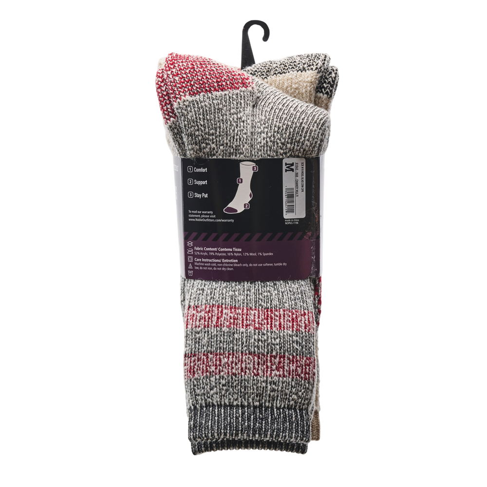 Women's Wool Blend Crew Sock 3 Pack