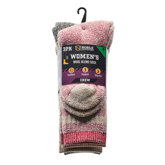 Women's Wool Blend Crew Sock 3 Pack